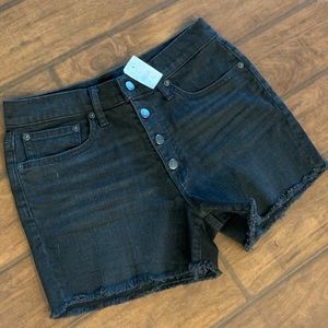 J.Crew Black Denim Cutoff Shorts